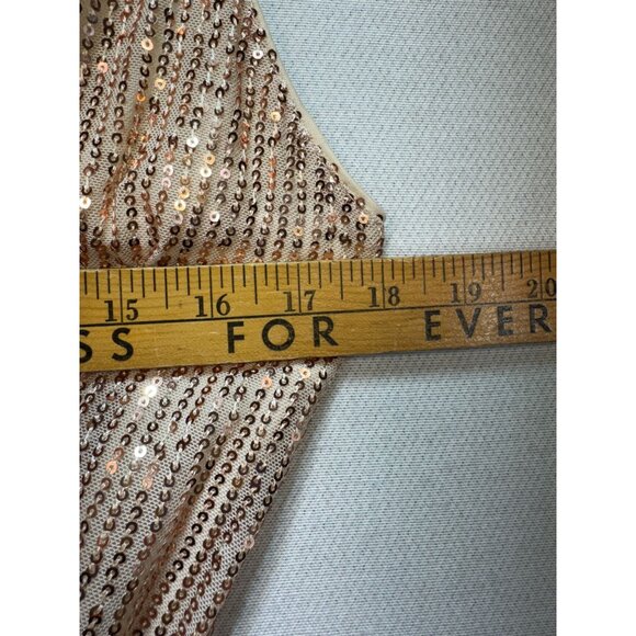 Grace Karin Womens Sequin Wrap Camisole Tank Top Size S Beige Tie Front Sexy - Picture 7 of 10